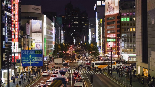 新宿的交通和行人视频素材