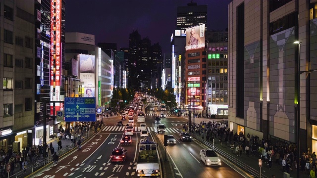 新宿的交通和行人视频素材