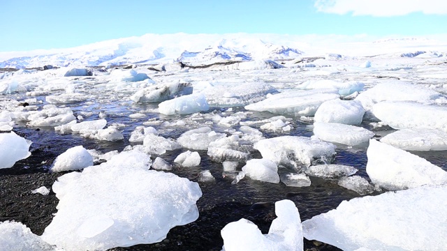 欧洲冰岛Jokulsarlon冰川泻湖视频下载