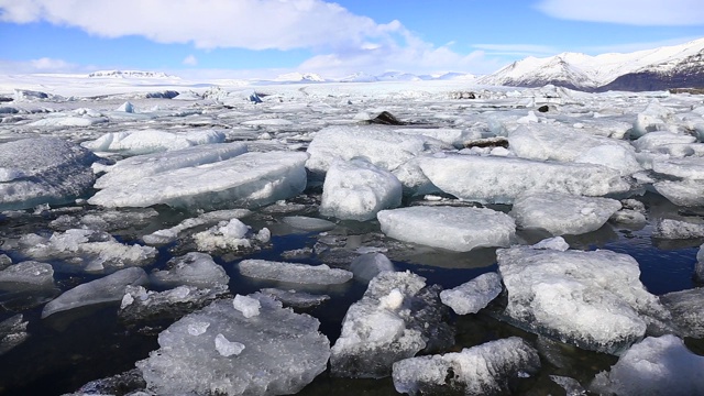 欧洲冰岛Jokulsarlon冰川泻湖视频素材