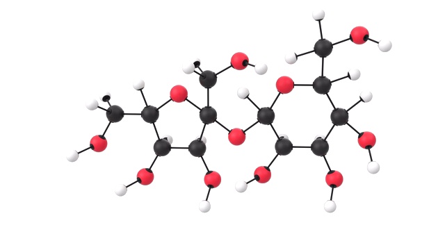 带有α层的蔗糖分子的三维动画视频素材