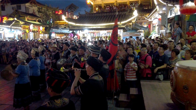 土家族(Tuchia)民族传统民间表演，中国湖北恩施。视频素材