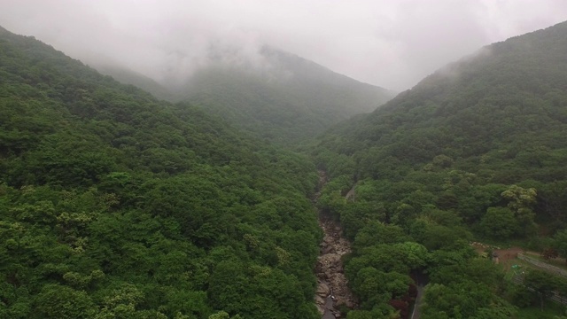 Jirisan Mountain Piagol Valley风景/ Guryegun，全罗南道，韩国视频素材