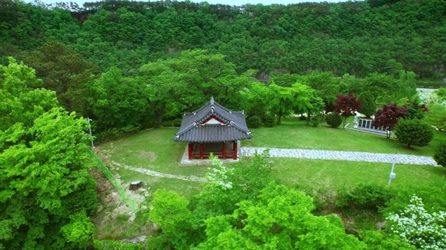 Muryeomjeong Pavilion(历史地标)/ Hwasungun，全南道，韩国视频素材