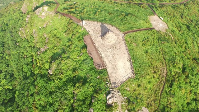 Jirisan Mountain Nogodan山顶风景/ Guryegun，全罗南道，韩国视频素材