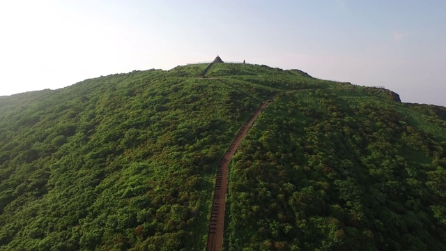 Jirisan Mountain Nogodan山顶风景/ Guryegun，全罗南道，韩国视频素材