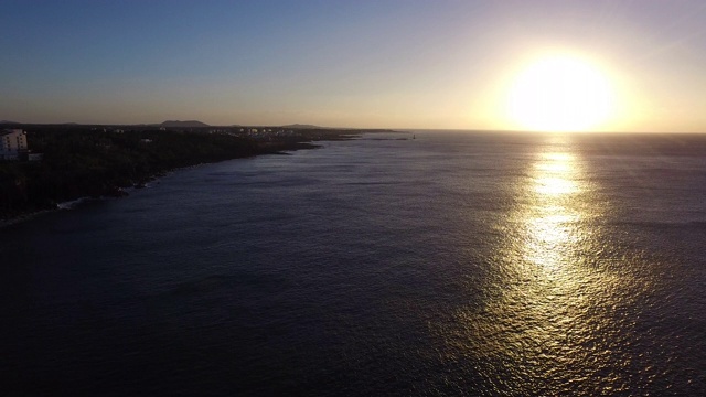 南院基奈长廊日落风景/西浦，济州岛，韩国视频素材