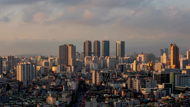 Sindorim-dong城市风景/古罗古，韩国首尔视频素材