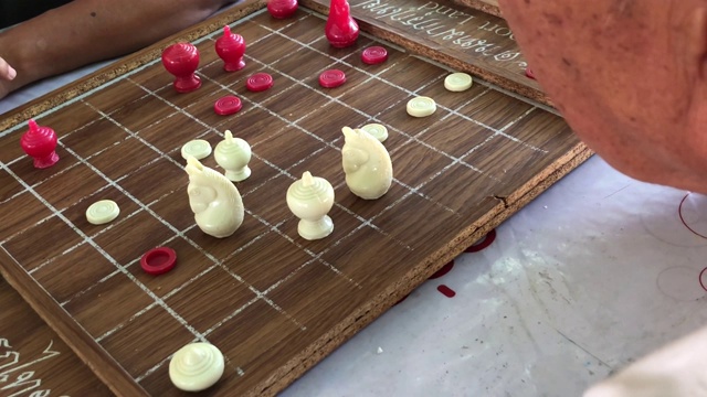 老年人下棋视频素材