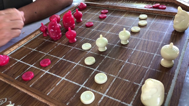 老年人下棋视频素材