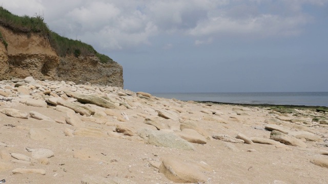 著名的第二次世界大战剑海滩登陆区在法国北部诺曼底4K视频素材