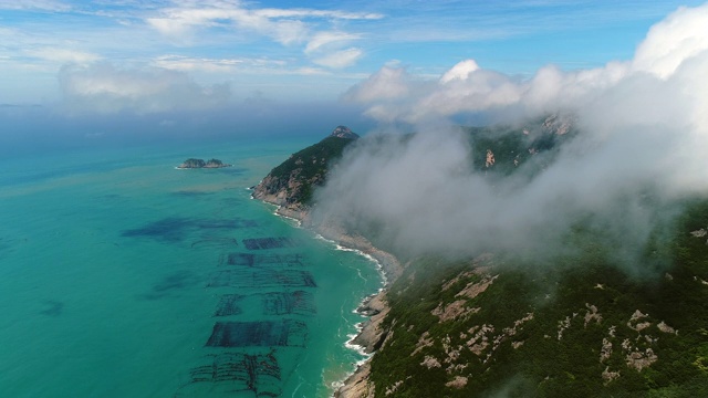 博吉尔多岛的海滩云景/万道根，全罗南道，韩国视频素材