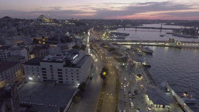 鸟瞰图的米诺努- İstanbul视频素材