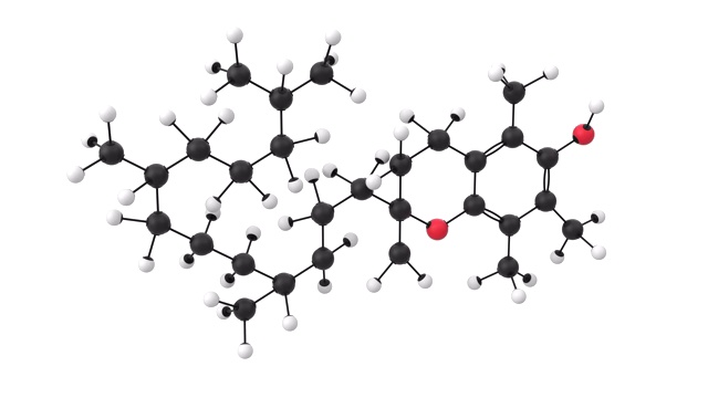 带有α层的维生素E分子的三维动画视频素材