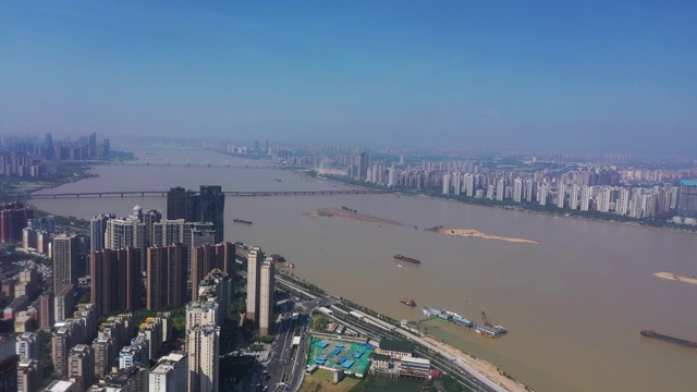 南昌市的城市风景，江西省，亚洲，中国视频素材