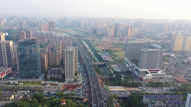 南昌市的城市风景，江西省，亚洲，中国视频素材