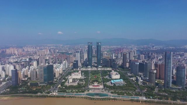 南昌市的城市风景，江西省，亚洲，中国视频素材