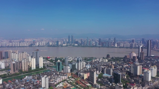 南昌市的城市风景，江西省，亚洲，中国视频素材