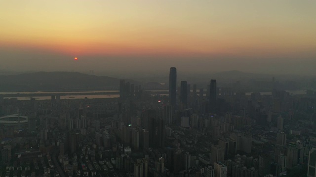 南昌市的城市风景，江西省，亚洲，中国视频素材