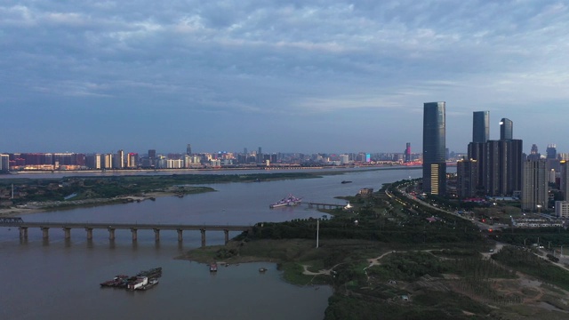 南昌市的城市风景，江西省，亚洲，中国视频素材