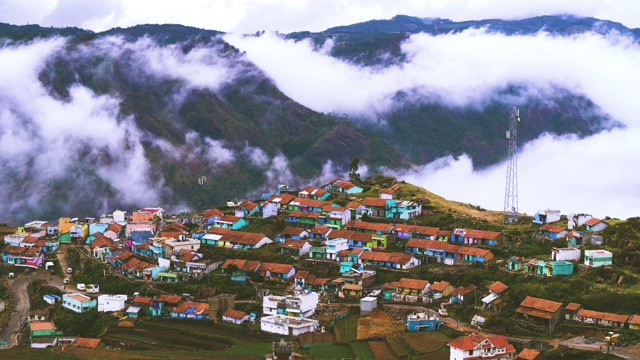 Kodaikanal美丽的山村，印度的主要旅游景点。视频下载