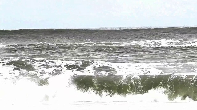 热带风暴浪登陆长岛海岸视频素材