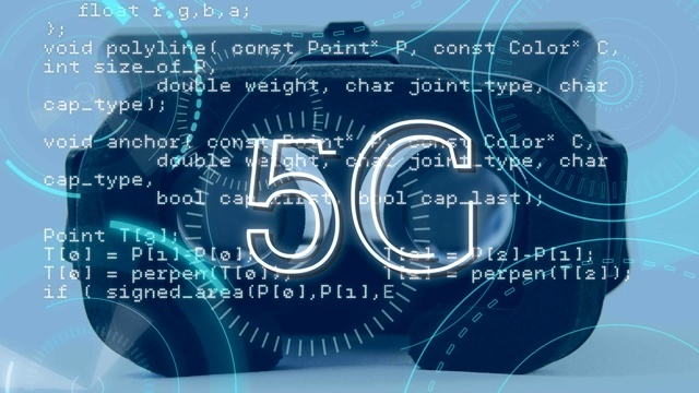 5G速度的虚拟现实耳机视频素材