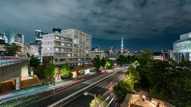 东京大都会的夜景视频素材