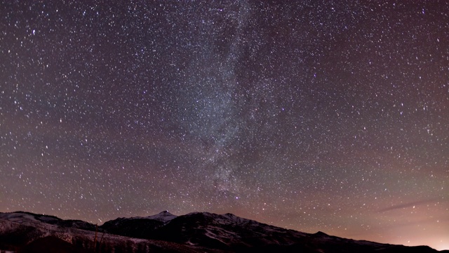 星空夜晚延时视频素材