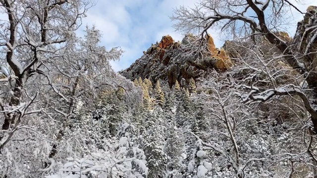 科罗拉多州博尔德市附近新下的雪覆盖了大地视频素材