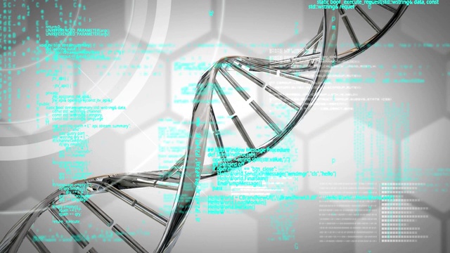 DNA双螺旋和密码视频素材