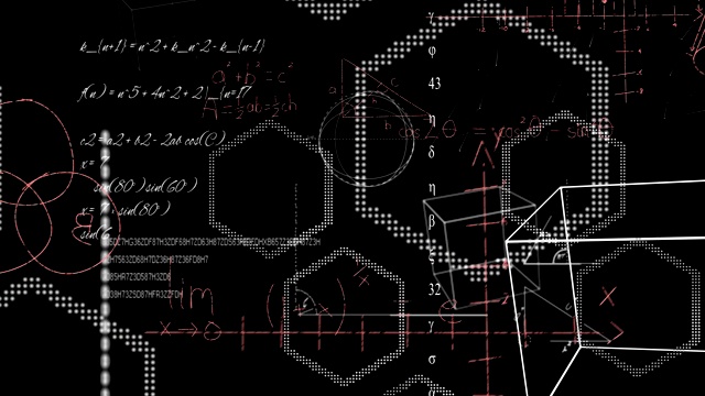 数学方程式和图表视频素材