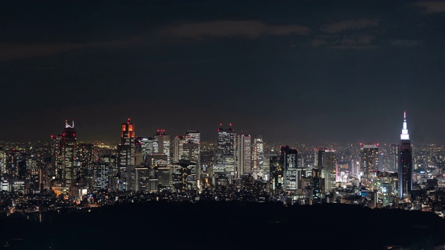 东京夜景(新宿摩天大楼)视频素材