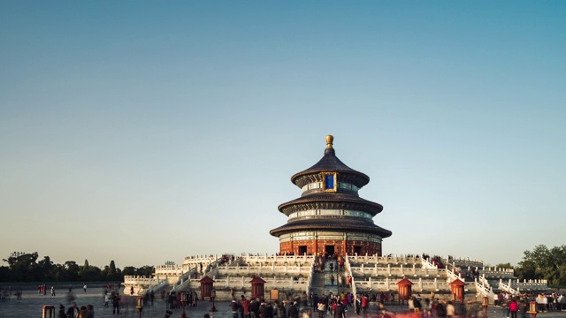 T/L PAN Temple of Heavens(天坛)/北京，中国视频素材