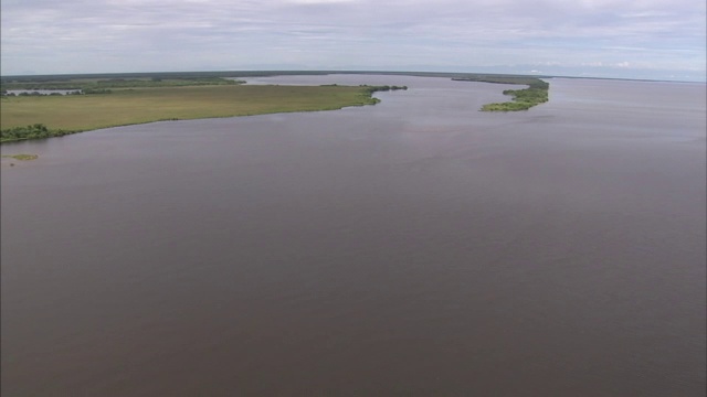 沼泽和水湾遍布非洲沿海地区。视频素材