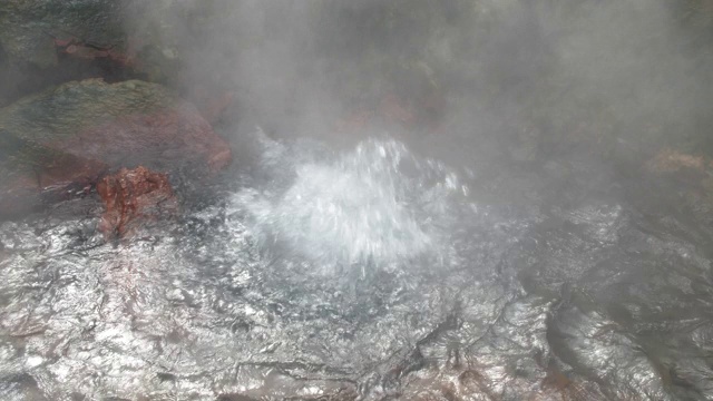 冰岛的泡泡温泉，特写视频素材