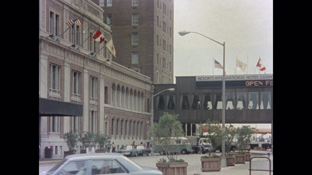 度假村赌场酒店外景，大西洋城，新泽西州，美国，1980视频素材