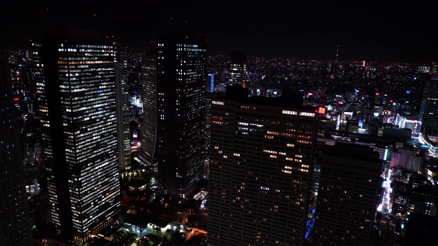 东京的夜景。视频下载