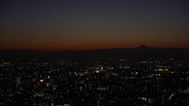 东京的夜景。视频素材