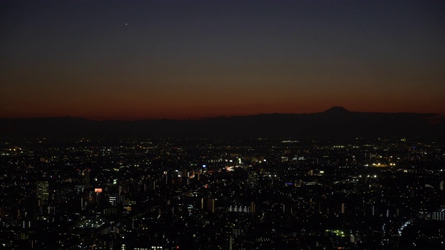 东京的夜景。视频素材