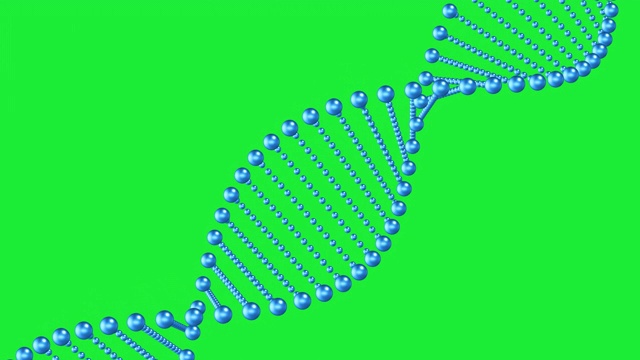 在绿色背景下分离的DNA序列视频素材