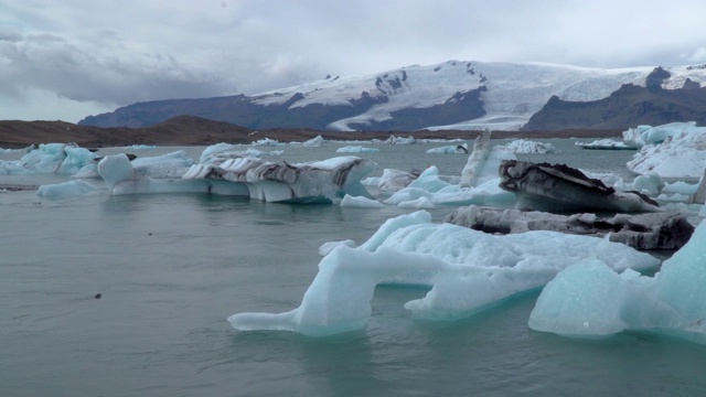 冰岛Jokulsarlon湖的美丽景色视频素材