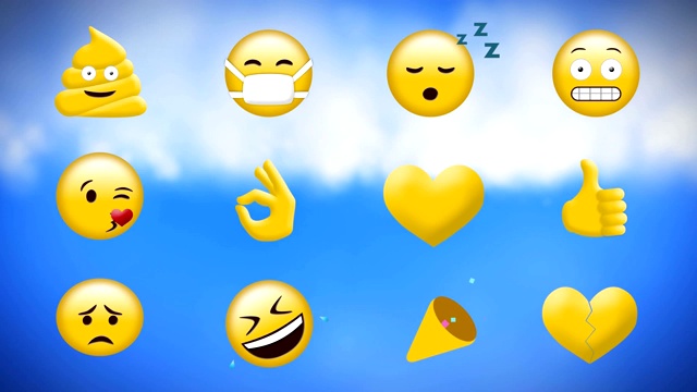 不同emoji视频素材