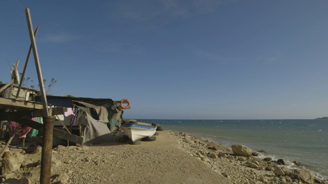 海边的棚屋视频素材