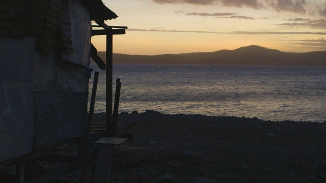 海边的棚屋视频素材