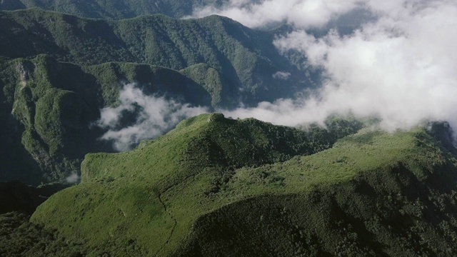 无人机鸟瞰图“Pico Ruivo”山视频素材