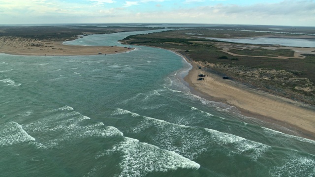 大河入海入海口视频素材