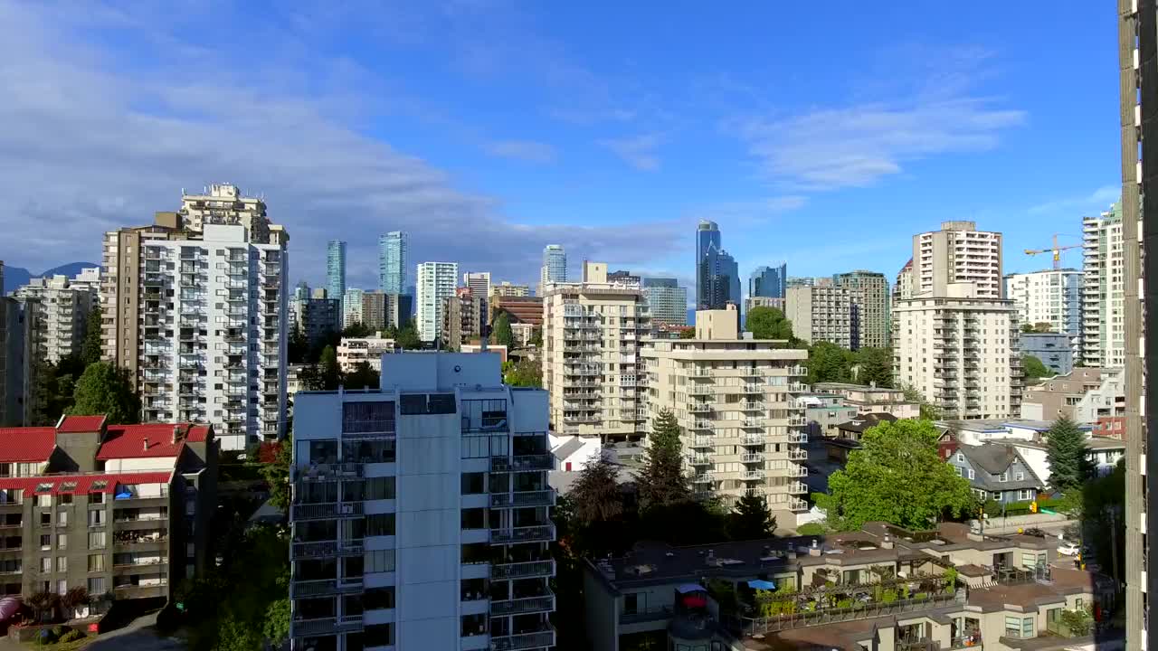 温哥华市中心的英吉利湾|美丽的加拿大英属哥伦比亚视频素材