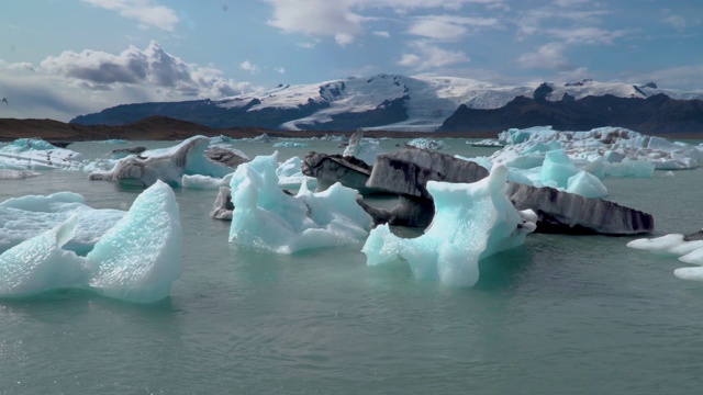 冰岛Jokulsarlon湖的美丽景色视频素材