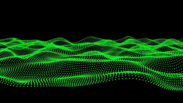 数字彩色波粒子背景视频素材